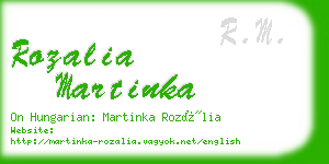 rozalia martinka business card